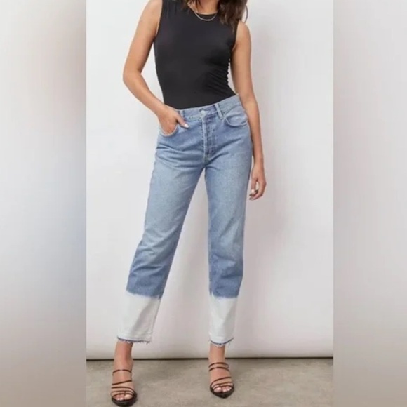 Rails The Atwater Slouchy Straight Leg Crop Jean Blue Bleach Hem Size 31 NEW - Picture 10 of 10